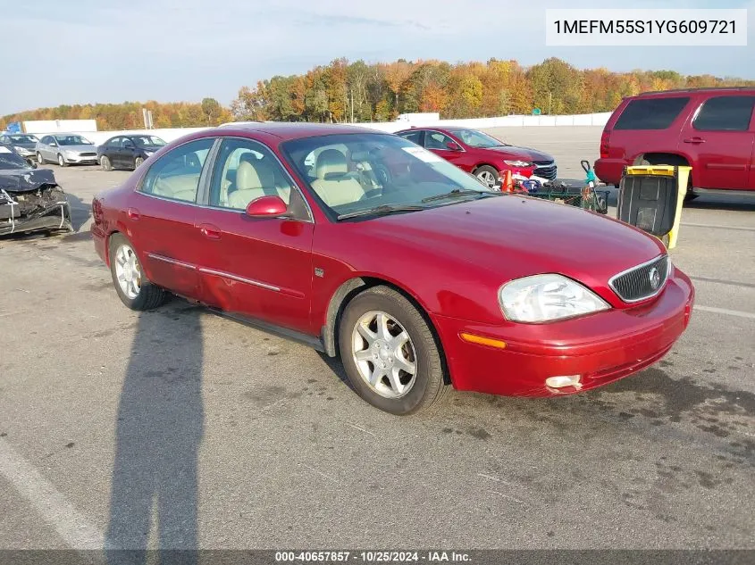 2000 Mercury Sable Ls Premium VIN: 1MEFM55S1YG609721 Lot: 40657857