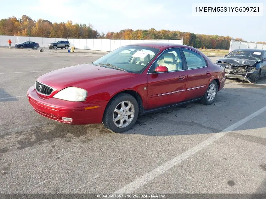 2000 Mercury Sable Ls Premium VIN: 1MEFM55S1YG609721 Lot: 40657857