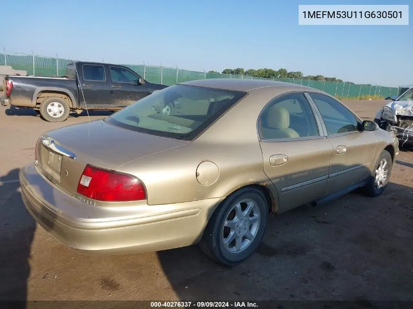 2001 Mercury Sable Ls VIN: 1MEFM53U11G630501 Lot: 40276337