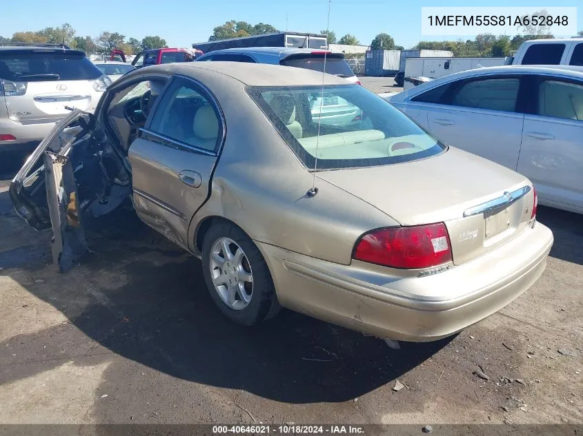 2001 Mercury Sable Ls Premium VIN: 1MEFM55S81A652848 Lot: 40646021