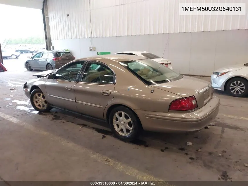 1MEFM50U32G640131 2002 Mercury Sable Gs