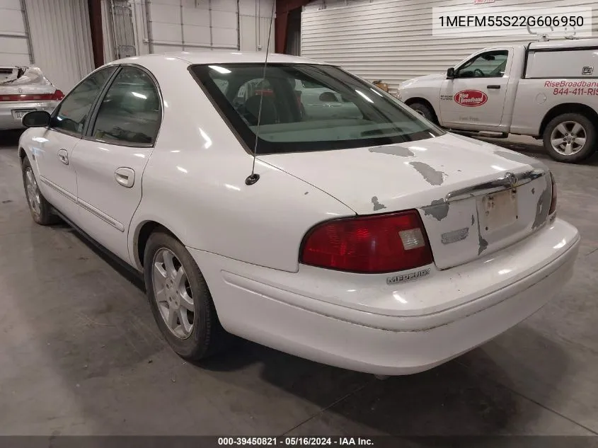 2002 Mercury Sable Ls Premium VIN: 1MEFM55S22G606950 Lot: 39450821