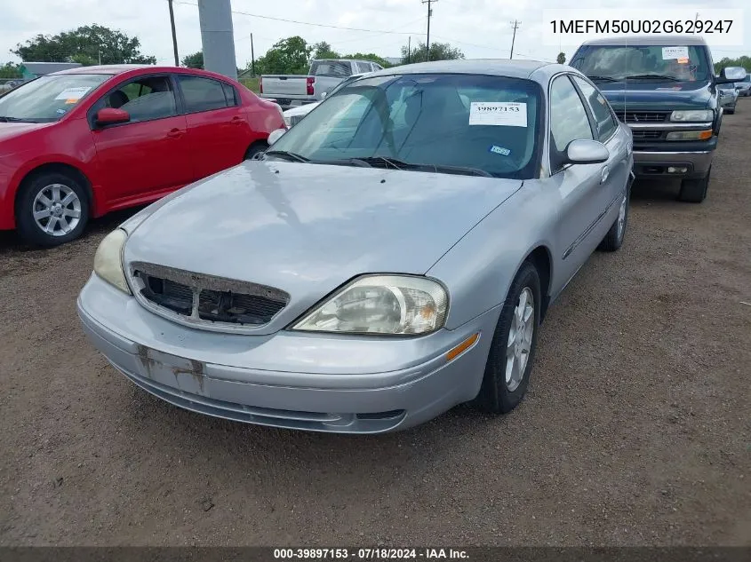 2002 Mercury Sable Gs VIN: 1MEFM50U02G629247 Lot: 39897153