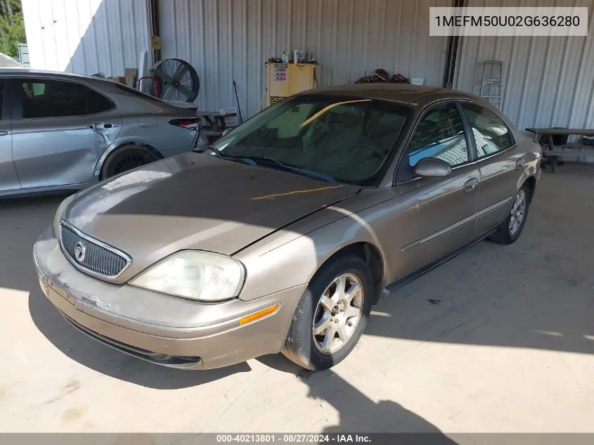 1MEFM50U02G636280 2002 Mercury Sable Gs