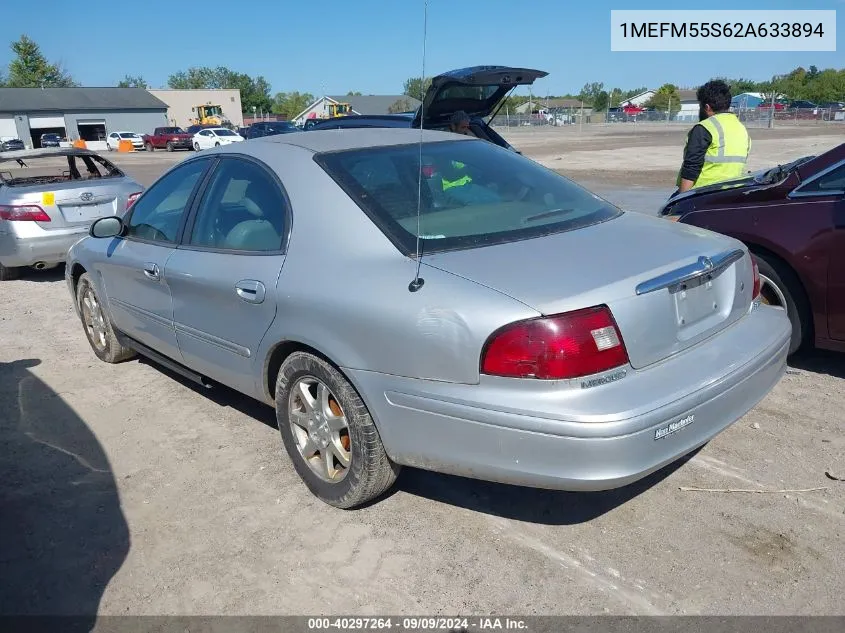 2002 Mercury Sable Ls Premium VIN: 1MEFM55S62A633894 Lot: 40297264