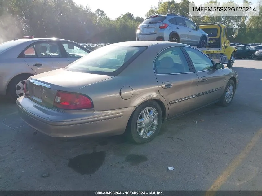 2002 Mercury Sable Ls Premium VIN: 1MEFM55SX2G625214 Lot: 40496264