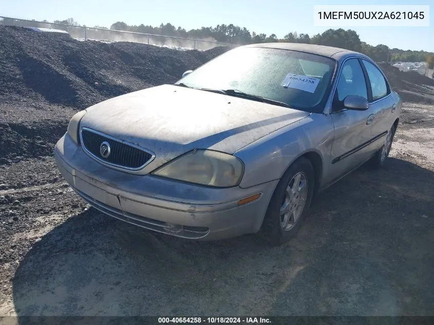 2002 Mercury Sable Gs VIN: 1MEFM50UX2A621045 Lot: 40654258