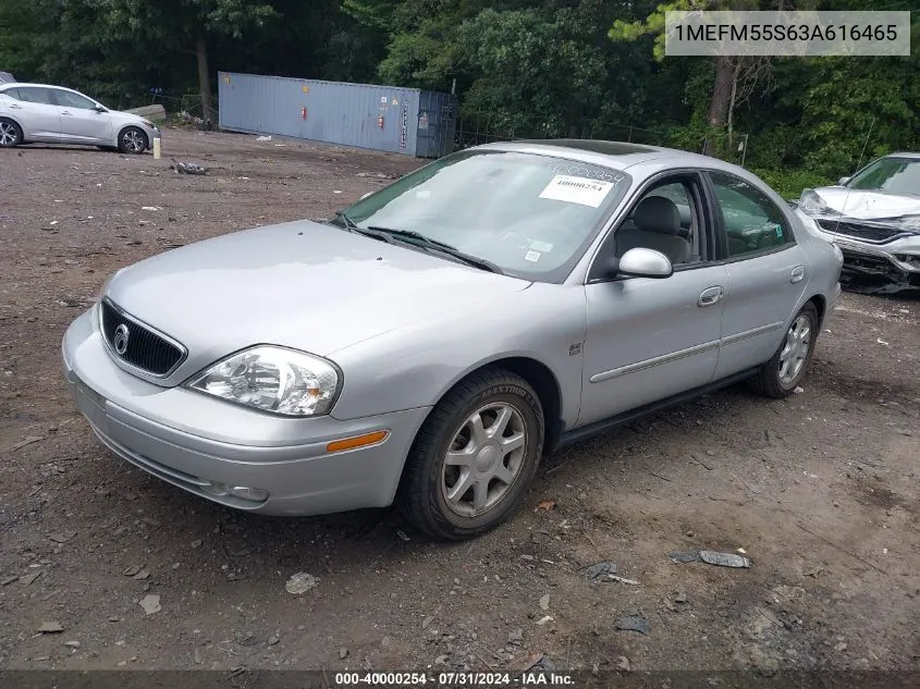 2003 Mercury Sable Ls Premium VIN: 1MEFM55S63A616465 Lot: 40000254