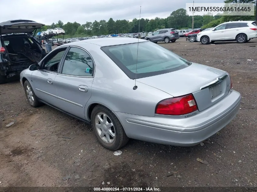 2003 Mercury Sable Ls Premium VIN: 1MEFM55S63A616465 Lot: 40000254