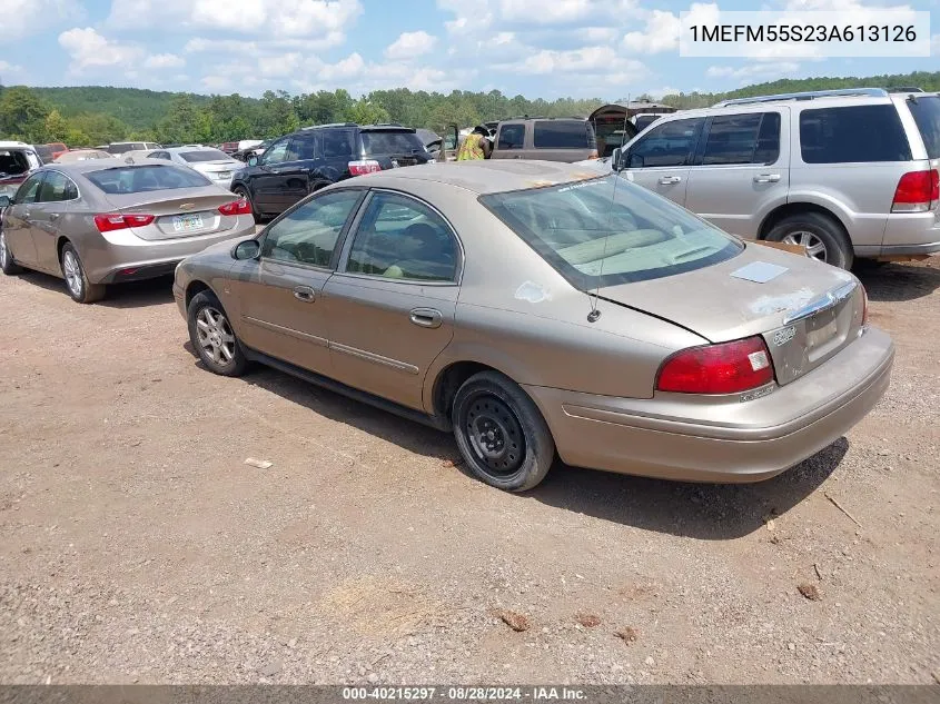 2003 Mercury Sable Ls Premium VIN: 1MEFM55S23A613126 Lot: 40215297