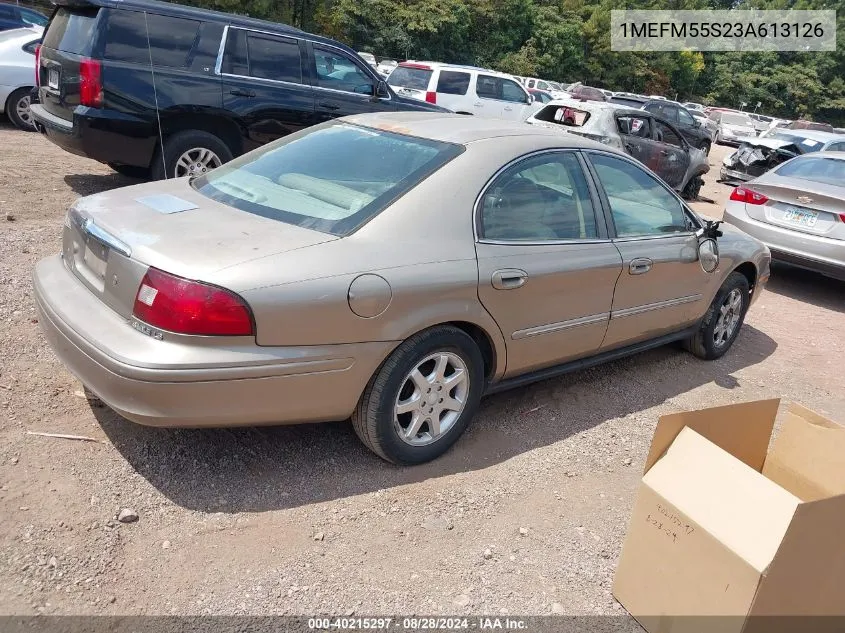 2003 Mercury Sable Ls Premium VIN: 1MEFM55S23A613126 Lot: 40215297