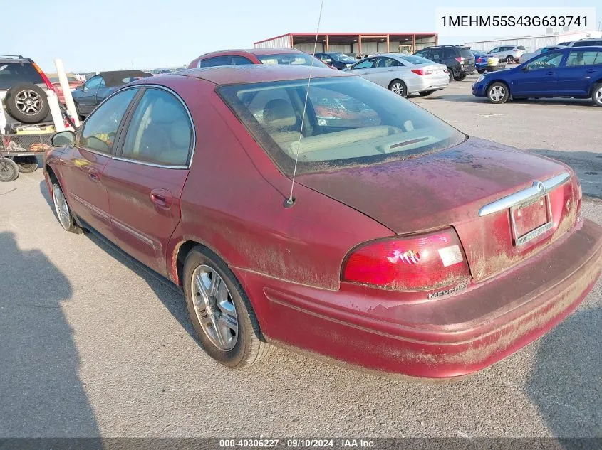 2003 Mercury Sable Ls Premium VIN: 1MEHM55S43G633741 Lot: 40306227