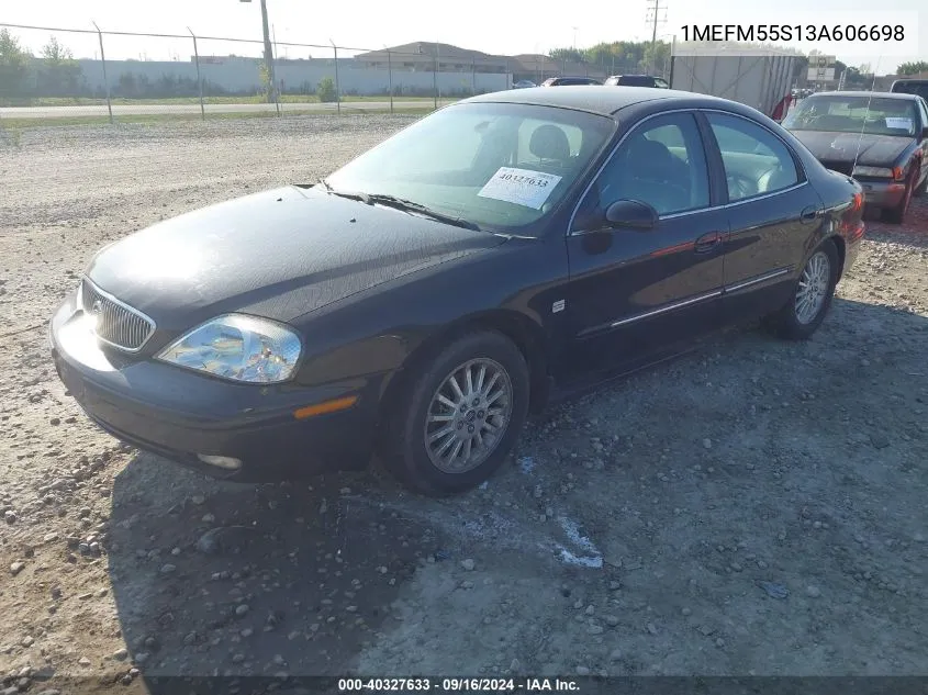 2003 Mercury Sable Ls Premium VIN: 1MEFM55S13A606698 Lot: 40327633