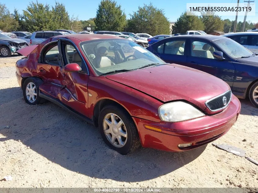 2003 Mercury Sable Ls Premium VIN: 1MEFM55S03A623119 Lot: 40632798