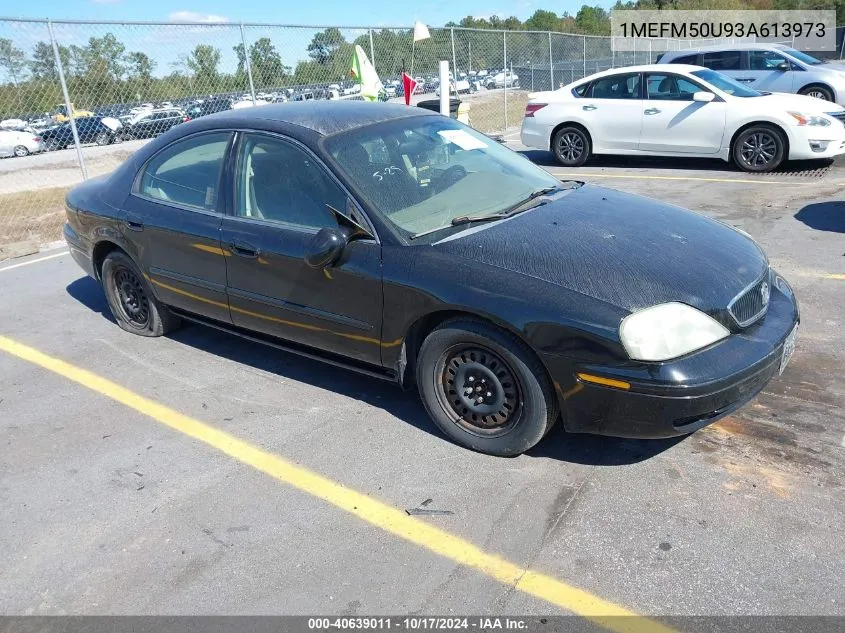 2003 Mercury Sable Gs VIN: 1MEFM50U93A613973 Lot: 40639011