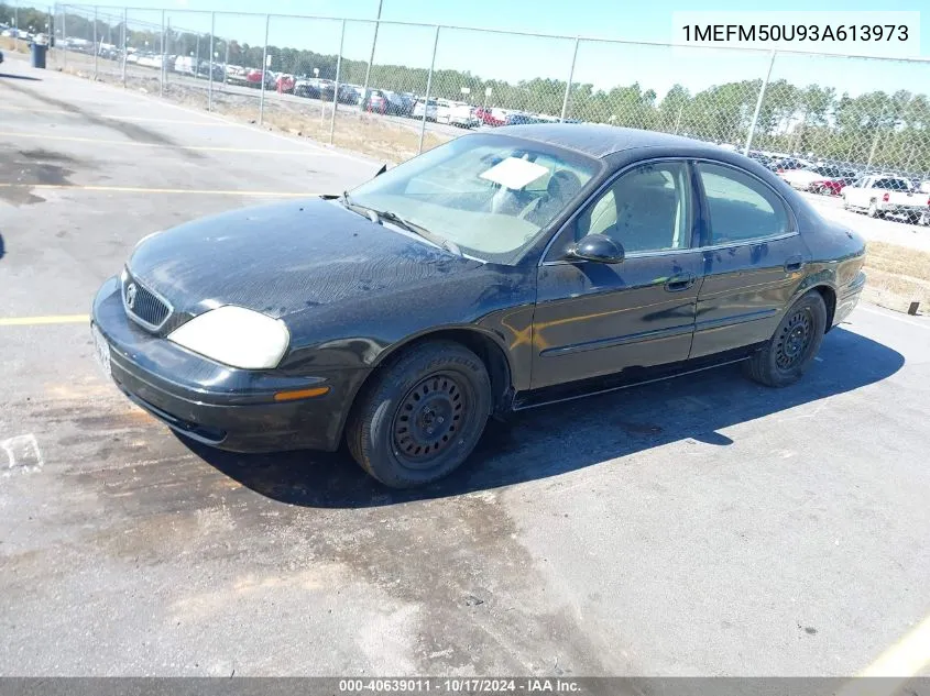 2003 Mercury Sable Gs VIN: 1MEFM50U93A613973 Lot: 40639011