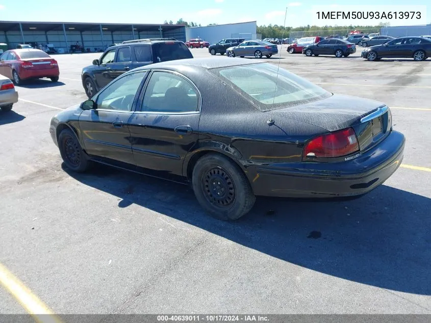 2003 Mercury Sable Gs VIN: 1MEFM50U93A613973 Lot: 40639011