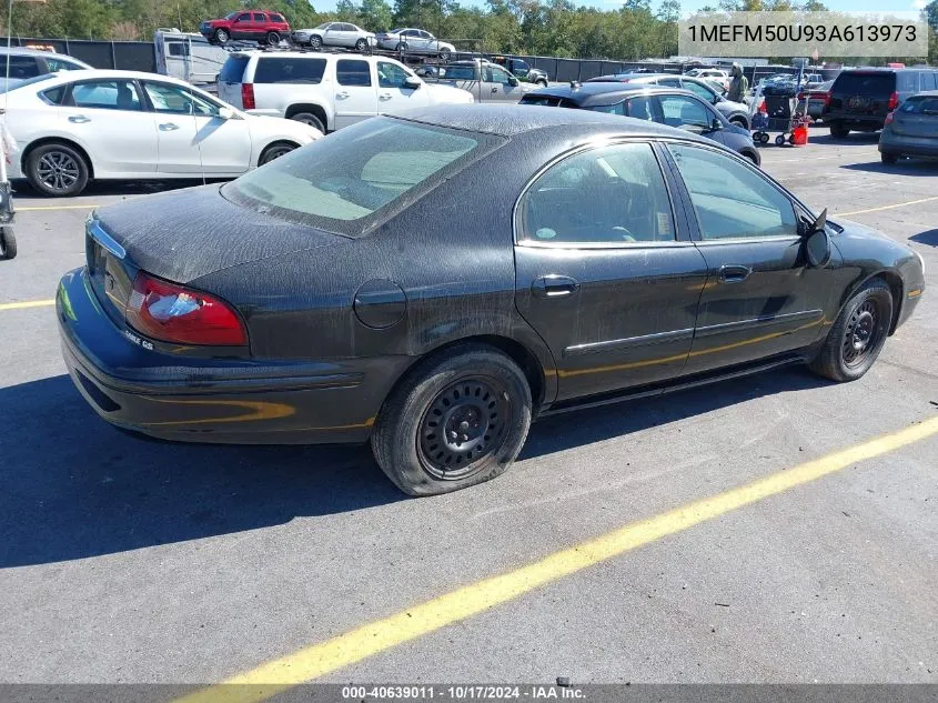 2003 Mercury Sable Gs VIN: 1MEFM50U93A613973 Lot: 40639011