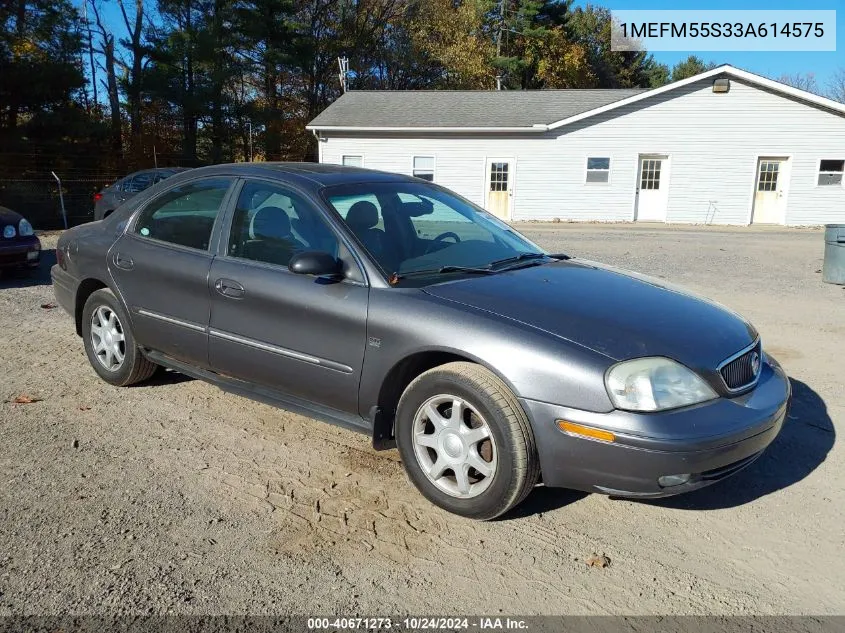 2003 Mercury Sable Ls Premium VIN: 1MEFM55S33A614575 Lot: 40671273