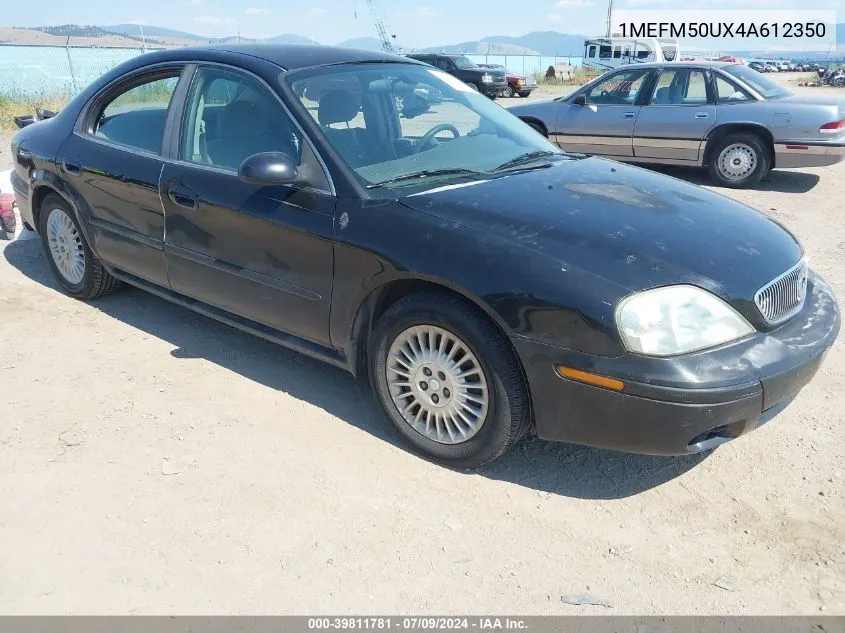 2004 Mercury Sable Gs VIN: 1MEFM50UX4A612350 Lot: 39811781