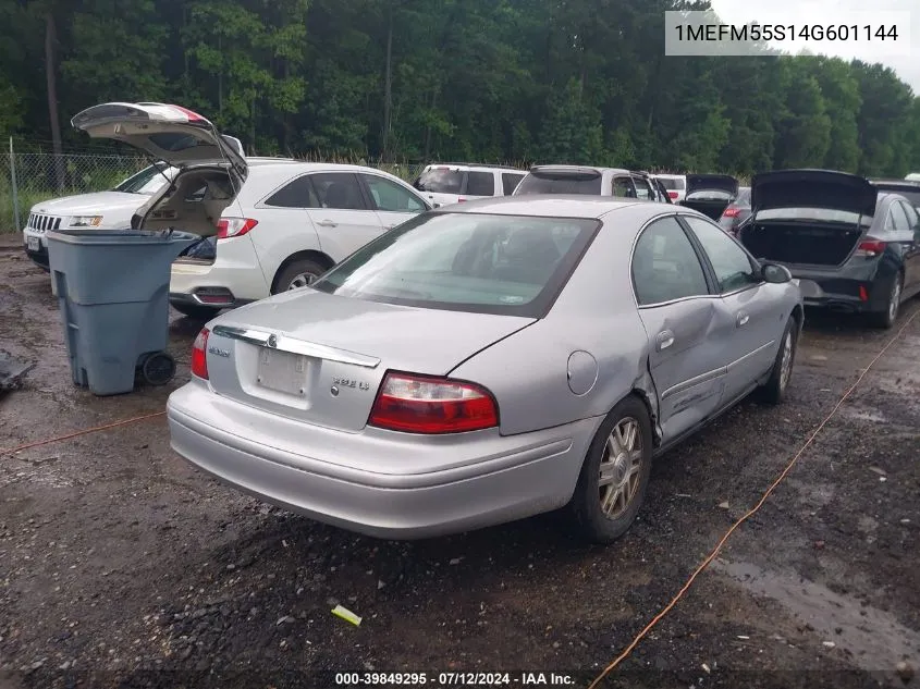 2004 Mercury Sable Ls Premium VIN: 1MEFM55S14G601144 Lot: 39849295