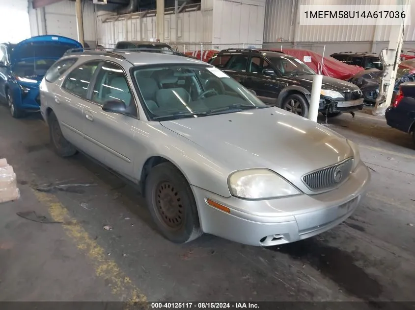 2004 Mercury Sable Gs VIN: 1MEFM58U14A617036 Lot: 40125117