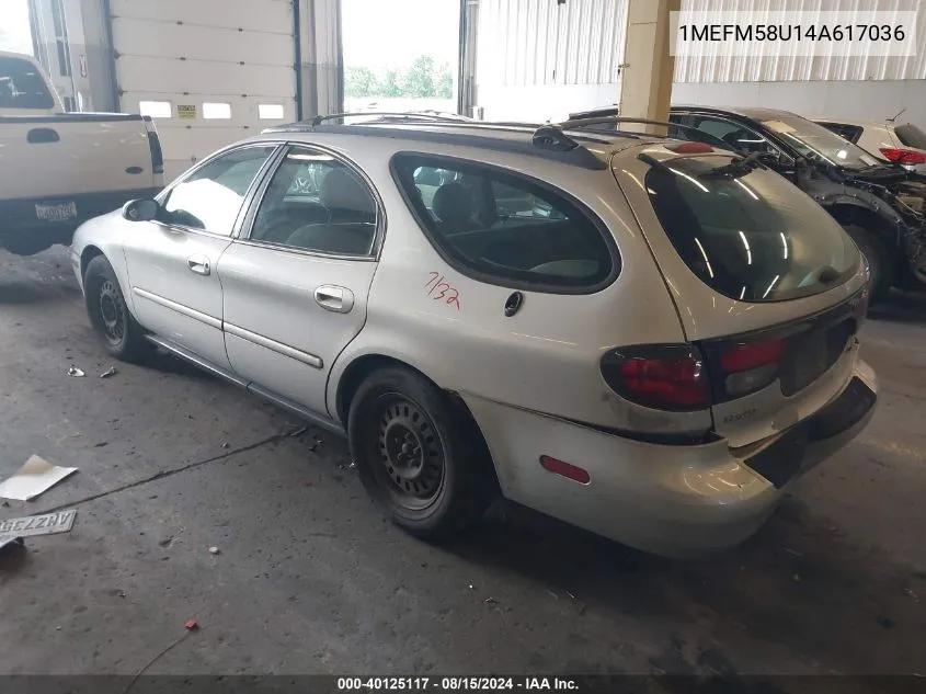 2004 Mercury Sable Gs VIN: 1MEFM58U14A617036 Lot: 40125117