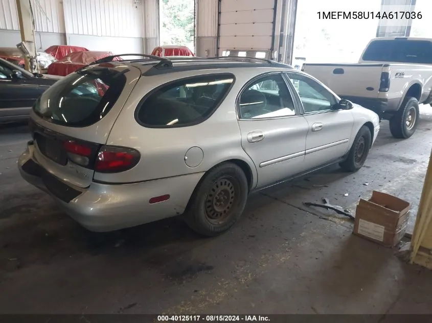 2004 Mercury Sable Gs VIN: 1MEFM58U14A617036 Lot: 40125117