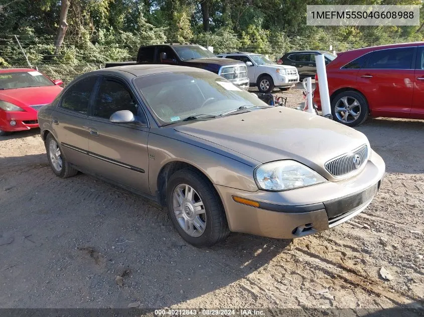 2004 Mercury Sable Ls Premium VIN: 1MEFM55S04G608988 Lot: 40212843