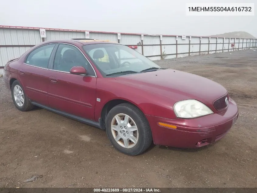 2004 Mercury Sable Ls Premium VIN: 1MEHM55S04A616732 Lot: 40223689