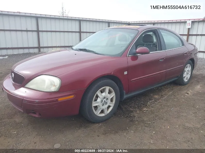 2004 Mercury Sable Ls Premium VIN: 1MEHM55S04A616732 Lot: 40223689