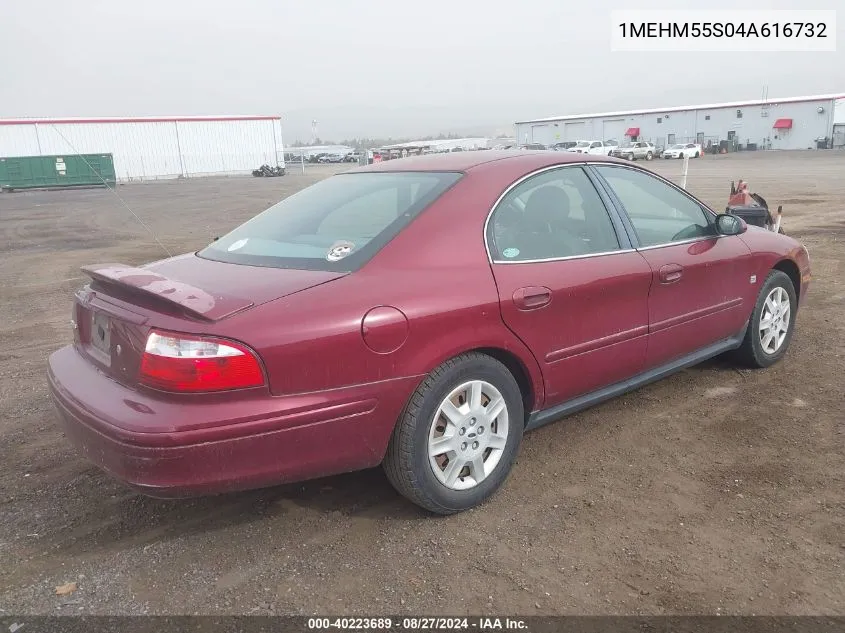 2004 Mercury Sable Ls Premium VIN: 1MEHM55S04A616732 Lot: 40223689