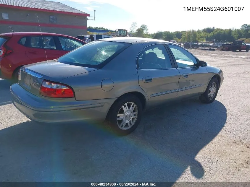 2004 Mercury Sable Ls Premium VIN: 1MEFM55S24G601007 Lot: 40234938