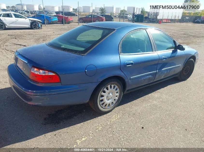 2004 Mercury Sable Gs VIN: 1MEFM50U04A617900 Lot: 40654461