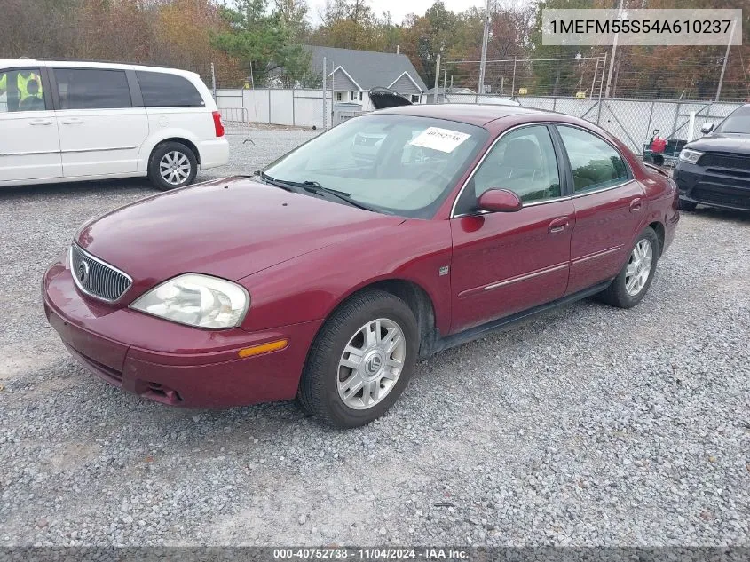 2004 Mercury Sable Ls Premium VIN: 1MEFM55S54A610237 Lot: 40752738