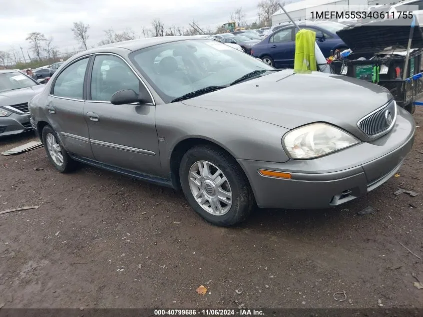 2004 Mercury Sable Ls Premium VIN: 1MEFM55S34G611755 Lot: 40799686