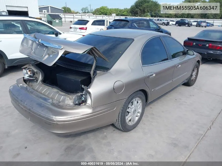 2005 Mercury Sable Ls VIN: 1MEHM55S05A606347 Lot: 40031619