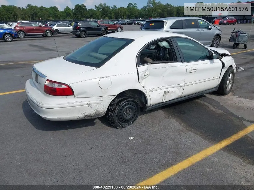 2005 Mercury Sable Gs VIN: 1MEFM50U15A601576 Lot: 40229103