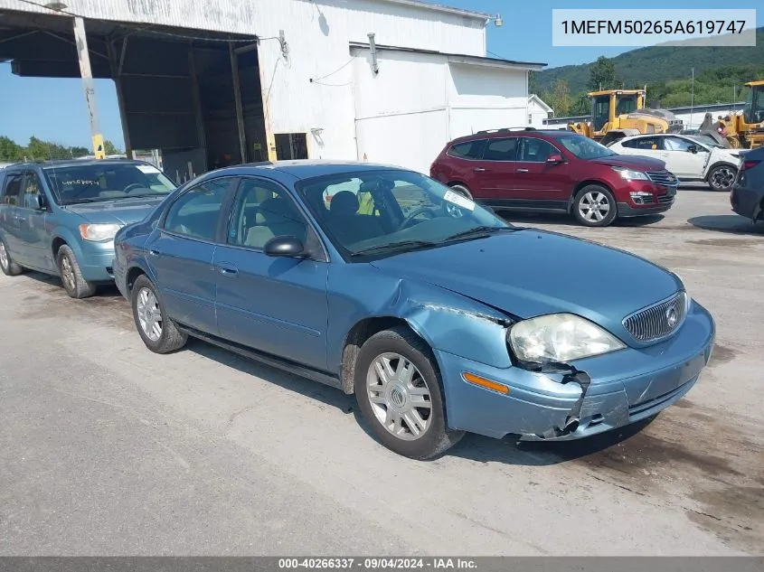 2005 Mercury Sable Gs VIN: 1MEFM50265A619747 Lot: 40266337