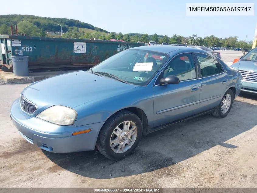 1MEFM50265A619747 2005 Mercury Sable Gs