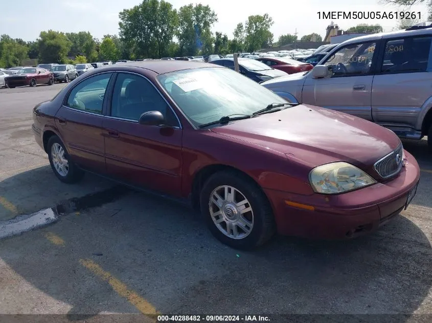 1MEFM50U05A619261 2005 Mercury Sable Gs