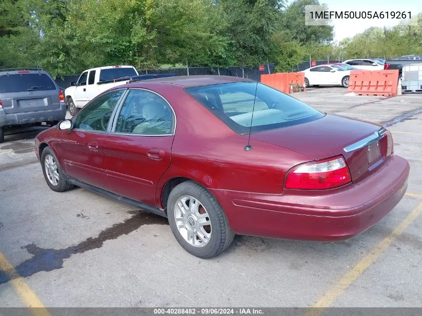 1MEFM50U05A619261 2005 Mercury Sable Gs