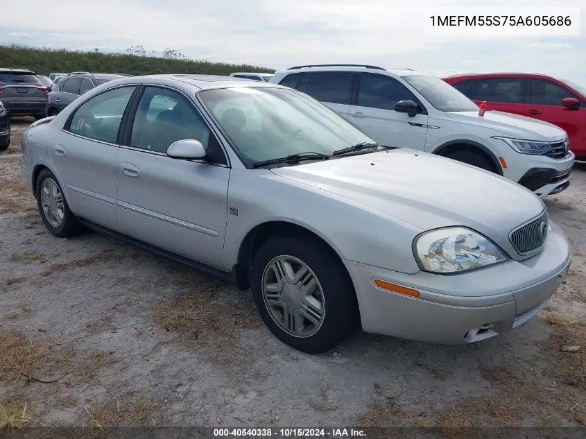 2005 Mercury Sable Ls VIN: 1MEFM55S75A605686 Lot: 40540338