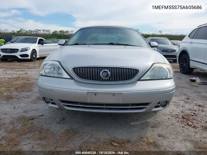 2005 Mercury Sable Ls VIN: 1MEFM55S75A605686 Lot: 40540338