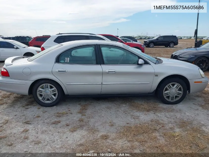 2005 Mercury Sable Ls VIN: 1MEFM55S75A605686 Lot: 40540338