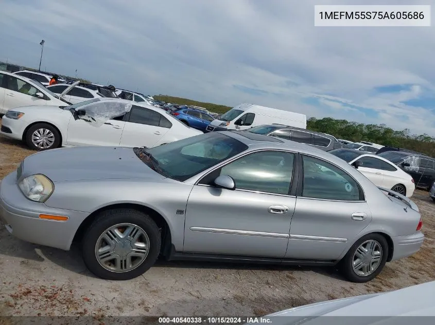 2005 Mercury Sable Ls VIN: 1MEFM55S75A605686 Lot: 40540338