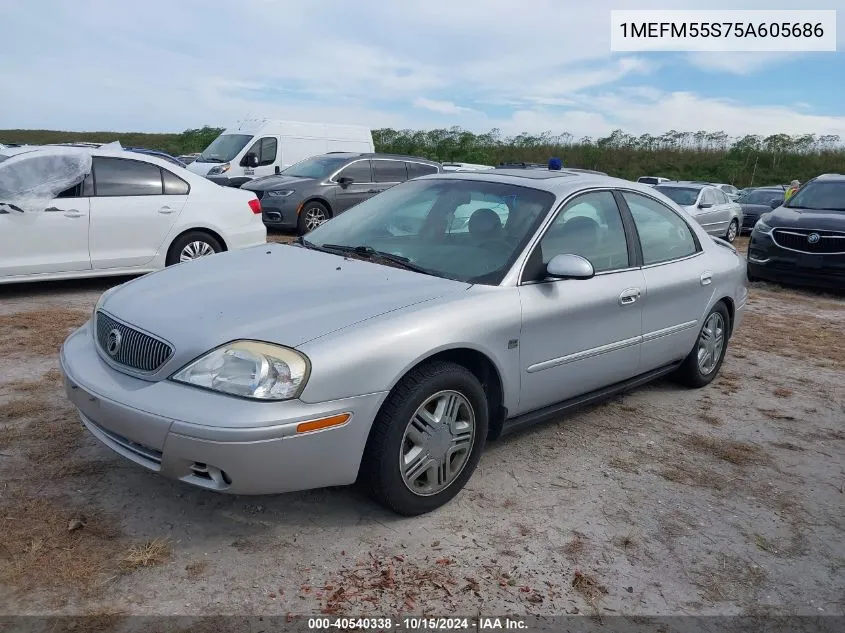 2005 Mercury Sable Ls VIN: 1MEFM55S75A605686 Lot: 40540338