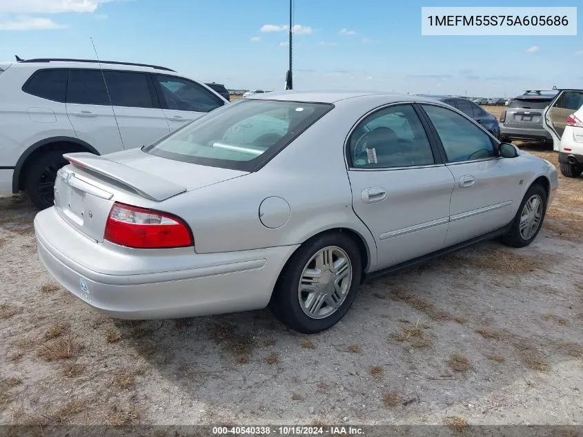 2005 Mercury Sable Ls VIN: 1MEFM55S75A605686 Lot: 40540338