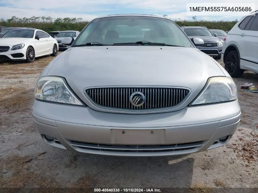 2005 Mercury Sable Ls VIN: 1MEFM55S75A605686 Lot: 40540338