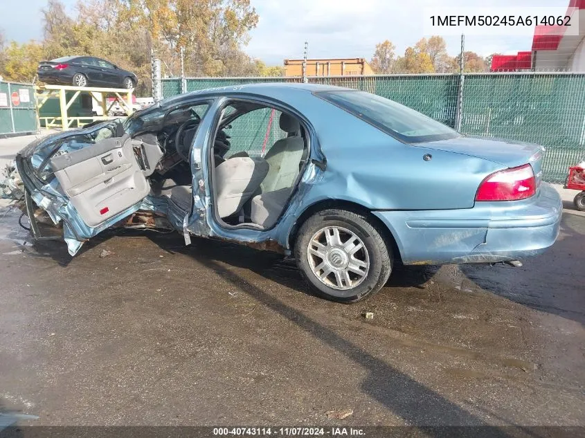 2005 Mercury Sable Gs VIN: 1MEFM50245A614062 Lot: 40743114